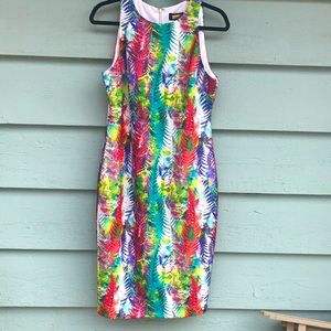 Alexis Admor beautiful floral kneelength dress size L